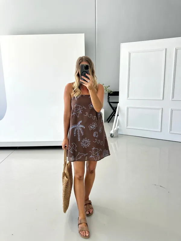 Sonny Dress Chocolate made by About A Girl