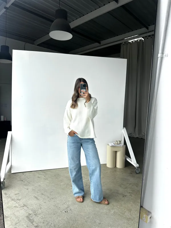 Eva Knit Cream made by About A Girl