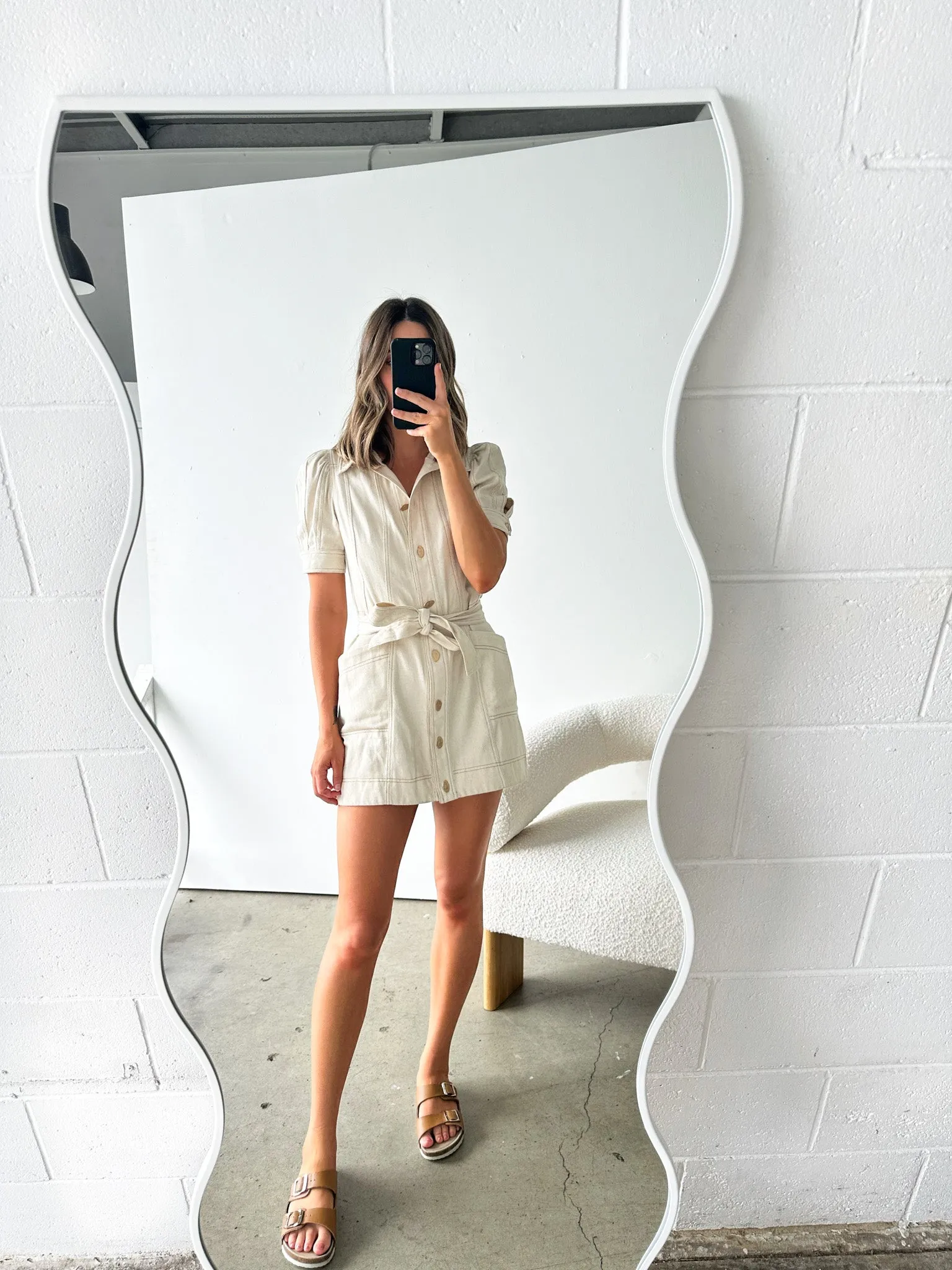 Perry Dress Beige sold by About A Girl