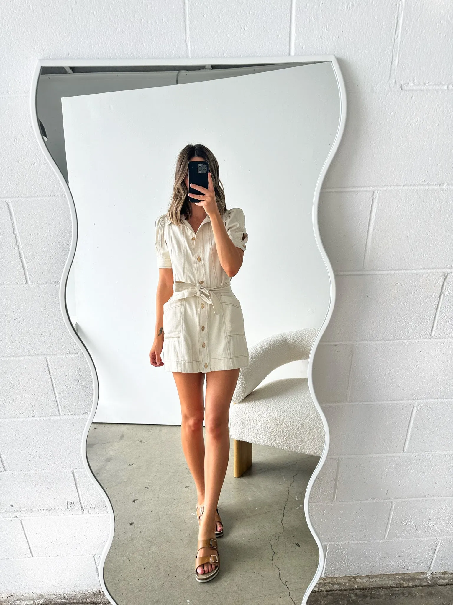 Perry Dress Beige sold by About A Girl product image thumbnail 2