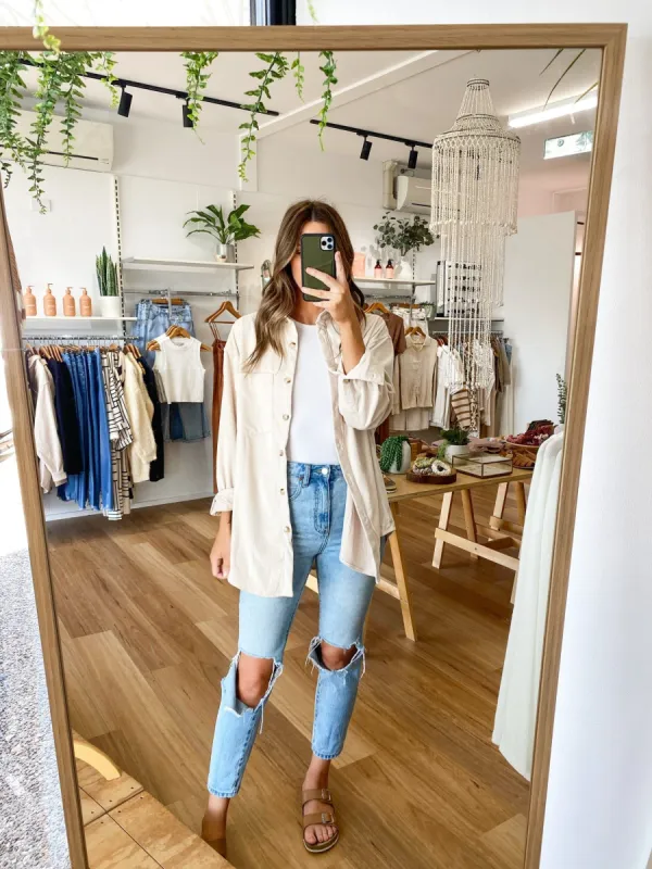 Evie Cord Shirt sold by About A Girl