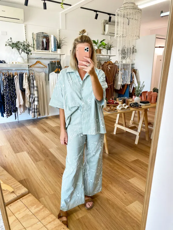 Noah Pant Set Sage sold by About A Girl