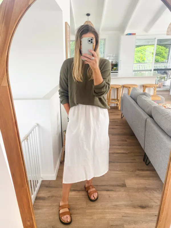 Summer Knit Khaki sold by About A Girl