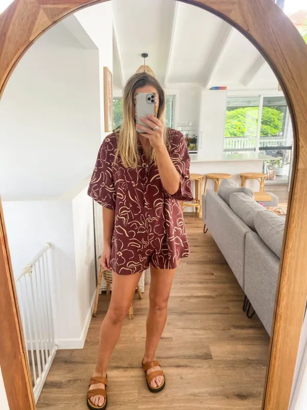 Frankie Playsuit Chocolate sold by About A Girl