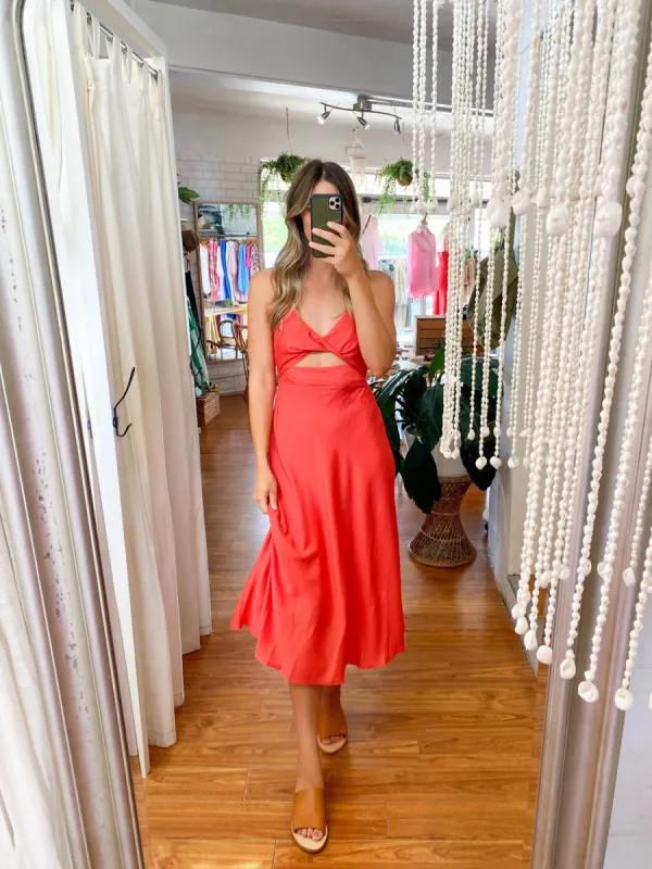 Zayla Midi Dress Red sold by About A Girl