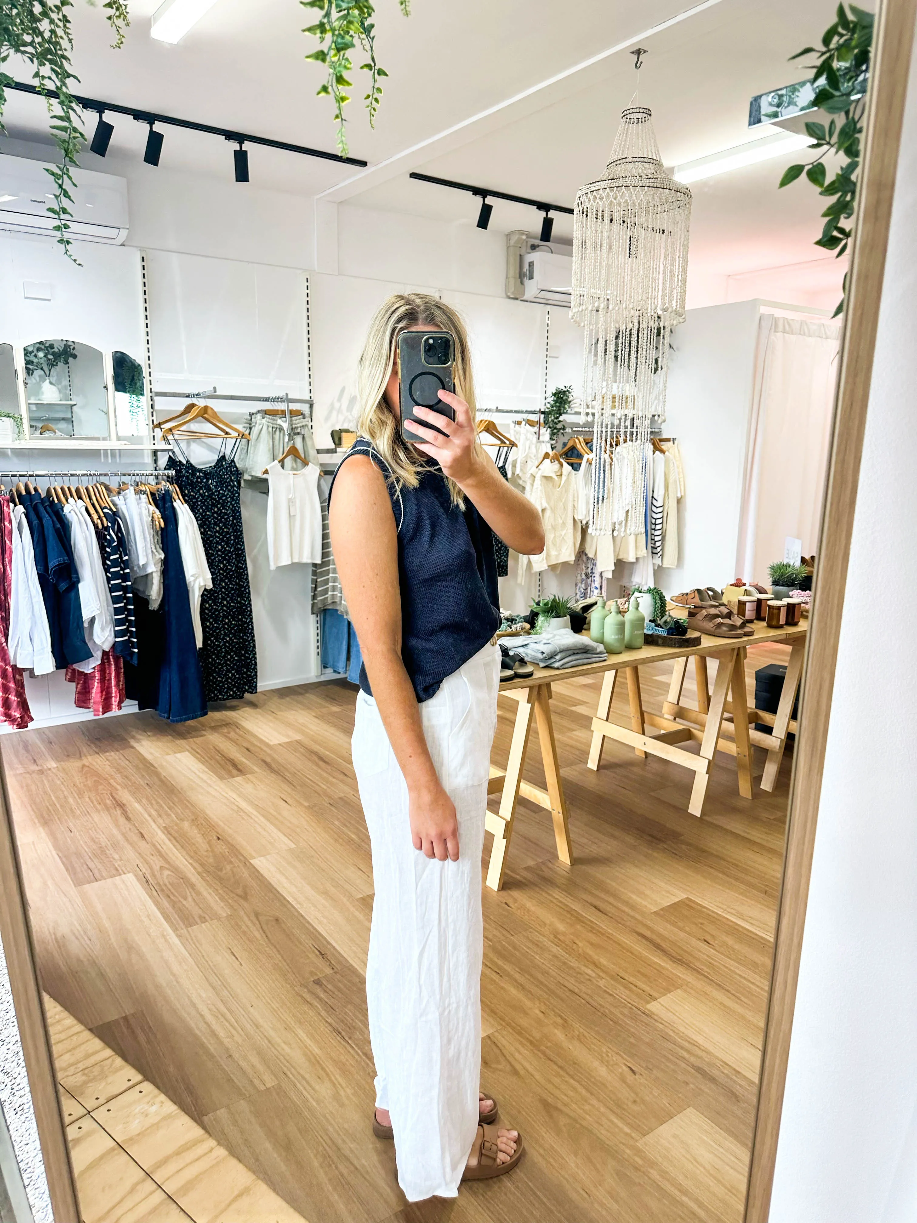 Jude Linen Pants White sold by About A Girl product image thumbnail 5