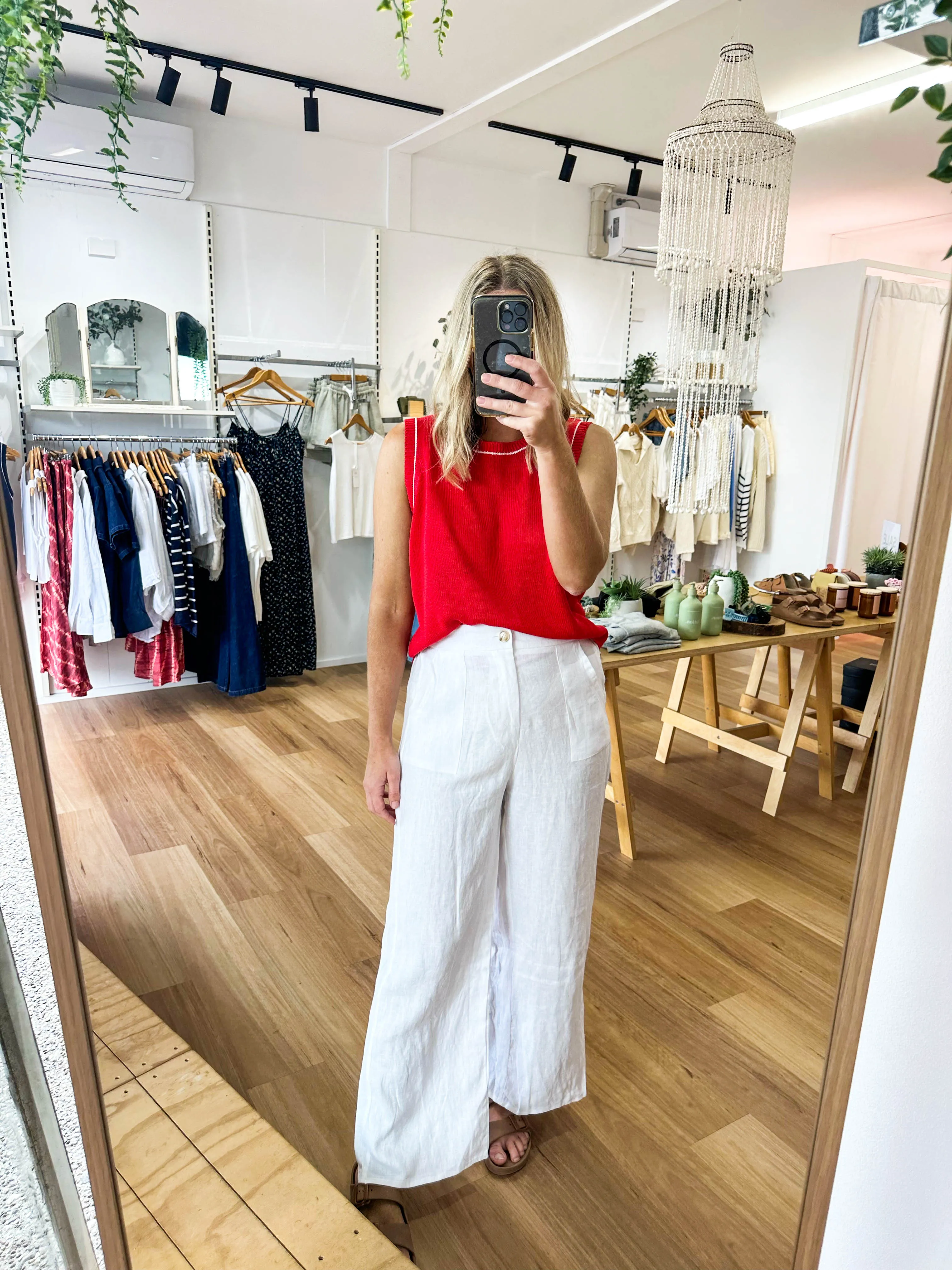 Nautical Spring Tank Red sold by About A Girl