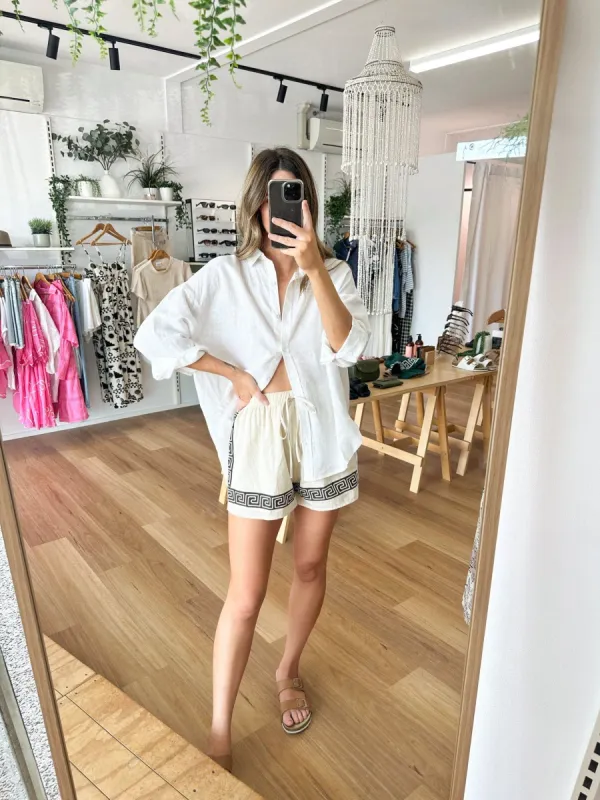 Anthea Shorts Beige sold by About A Girl