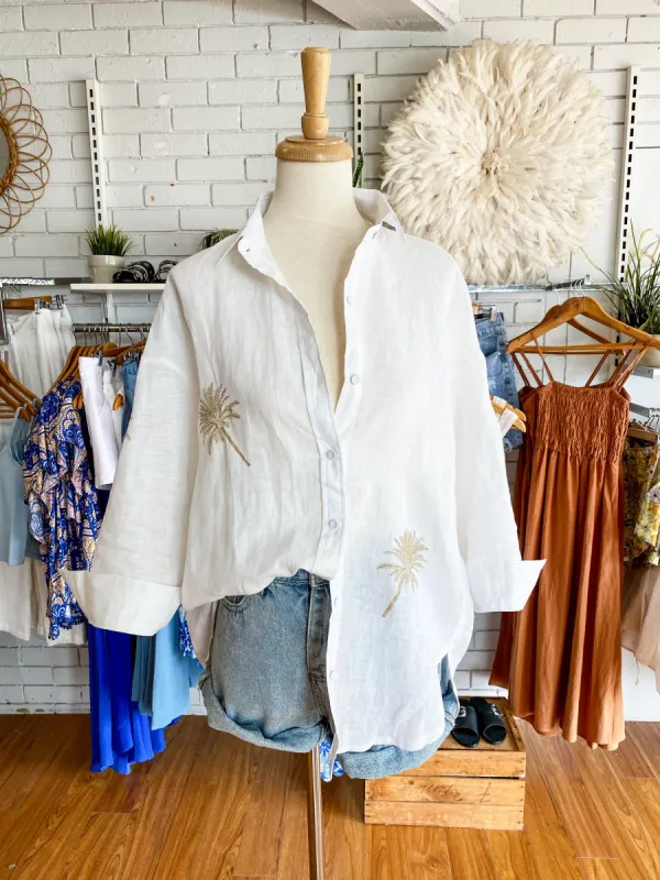 Boyfriend Shirt Palm sold by About A Girl