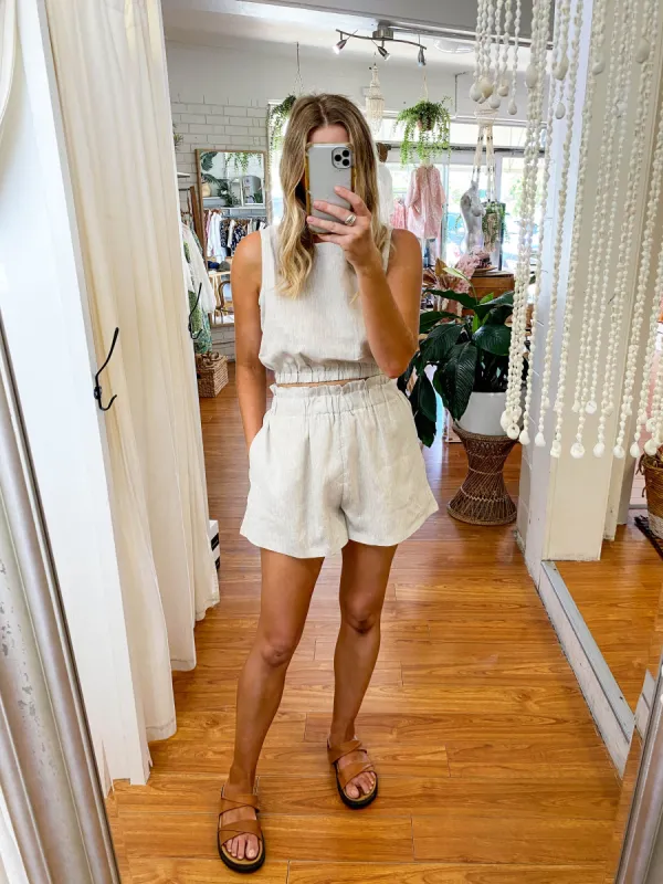 Loti Shorts Natural sold by About A Girl