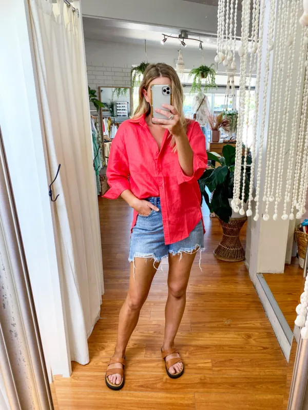 Boyfriend Shirt Pink sold by About A Girl