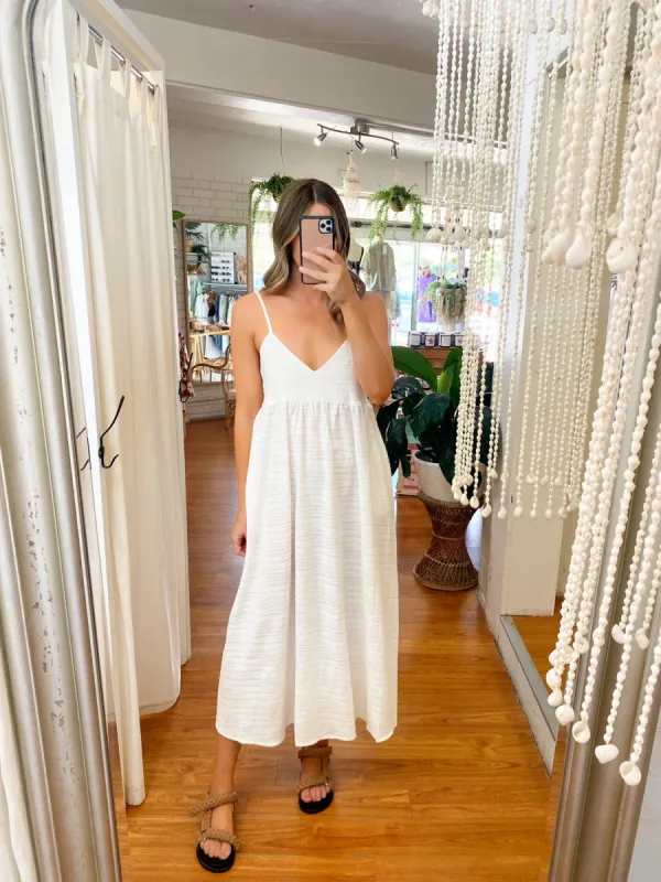 Leo Dress White sold by About A Girl