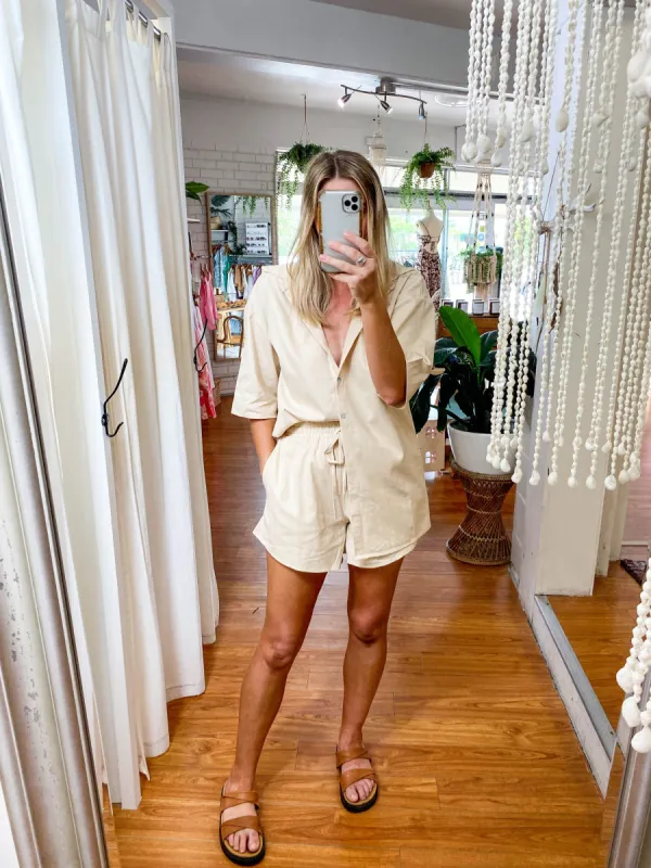 Janice Shirt Beige sold by About A Girl