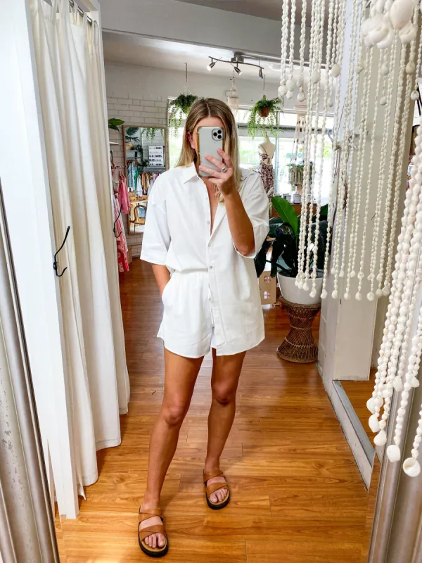 Janice Shirt White sold by About A Girl