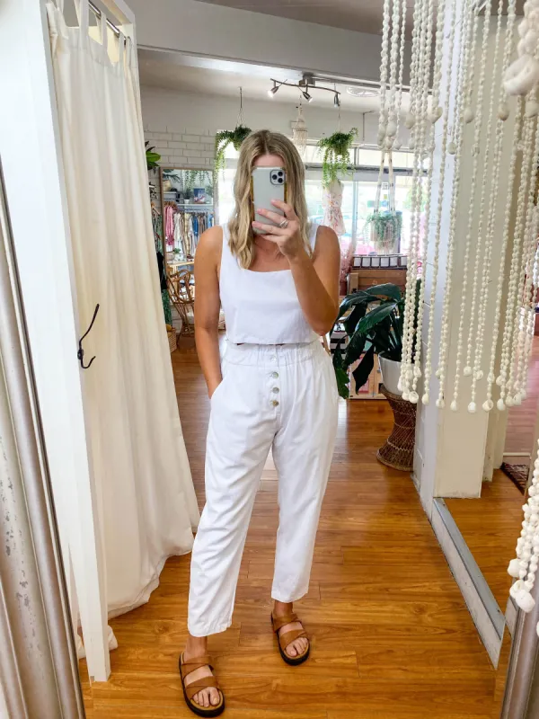 Annie Crop White sold by About A Girl