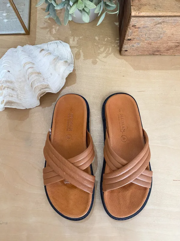 Alas Slides Tan sold by About A Girl