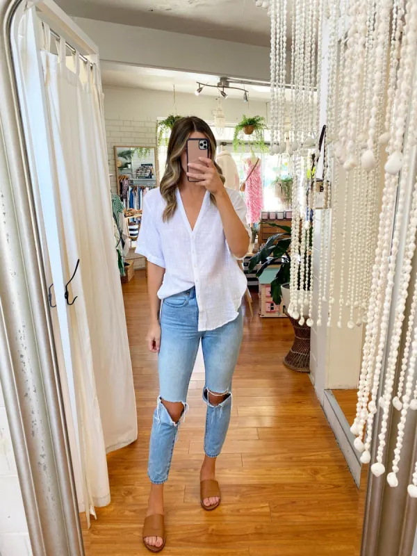 Elise Shirt White sold by About A Girl