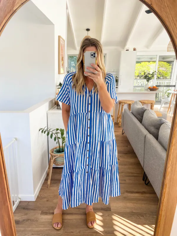 Taya Midi Dress Blue sold by About A Girl