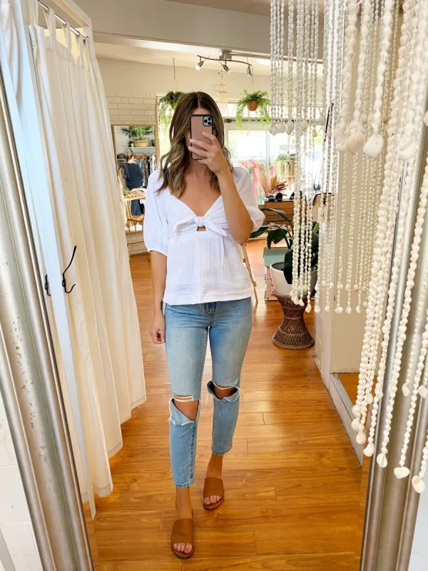 Tilly Top White sold by About A Girl