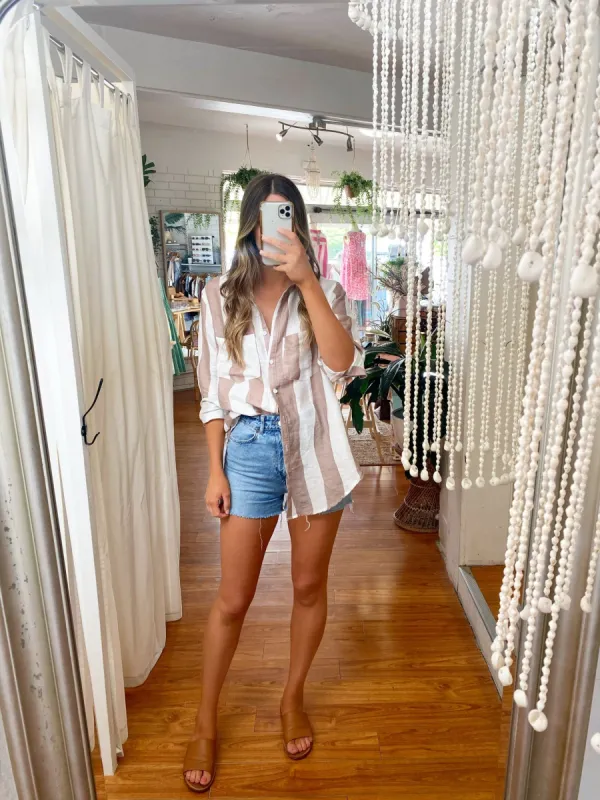 Goldie Shirt Beige sold by About A Girl