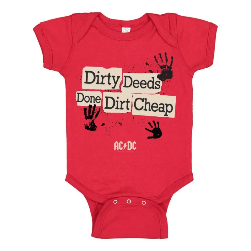 Dirty Hands Onesie Red sold by AC/DC