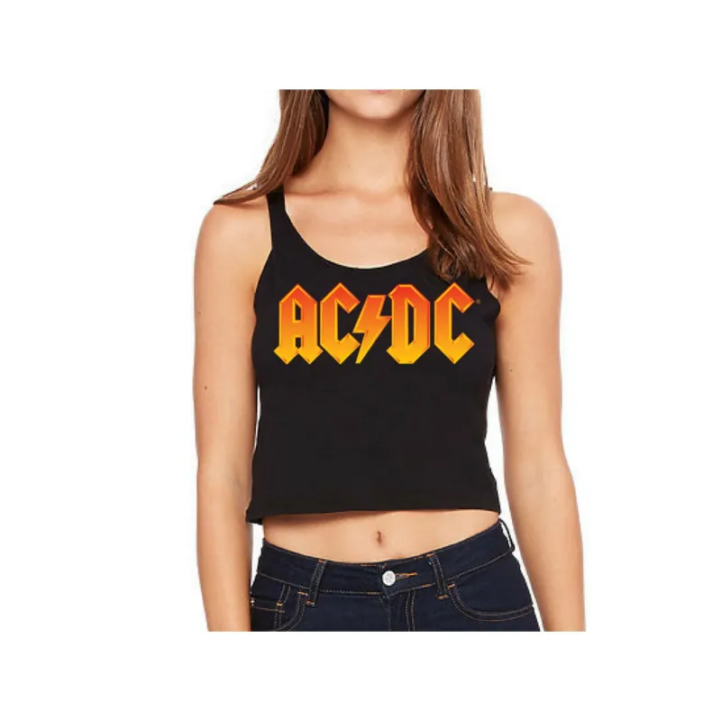 Fire Logo Sleeveless Crop Top sold by AC/DC