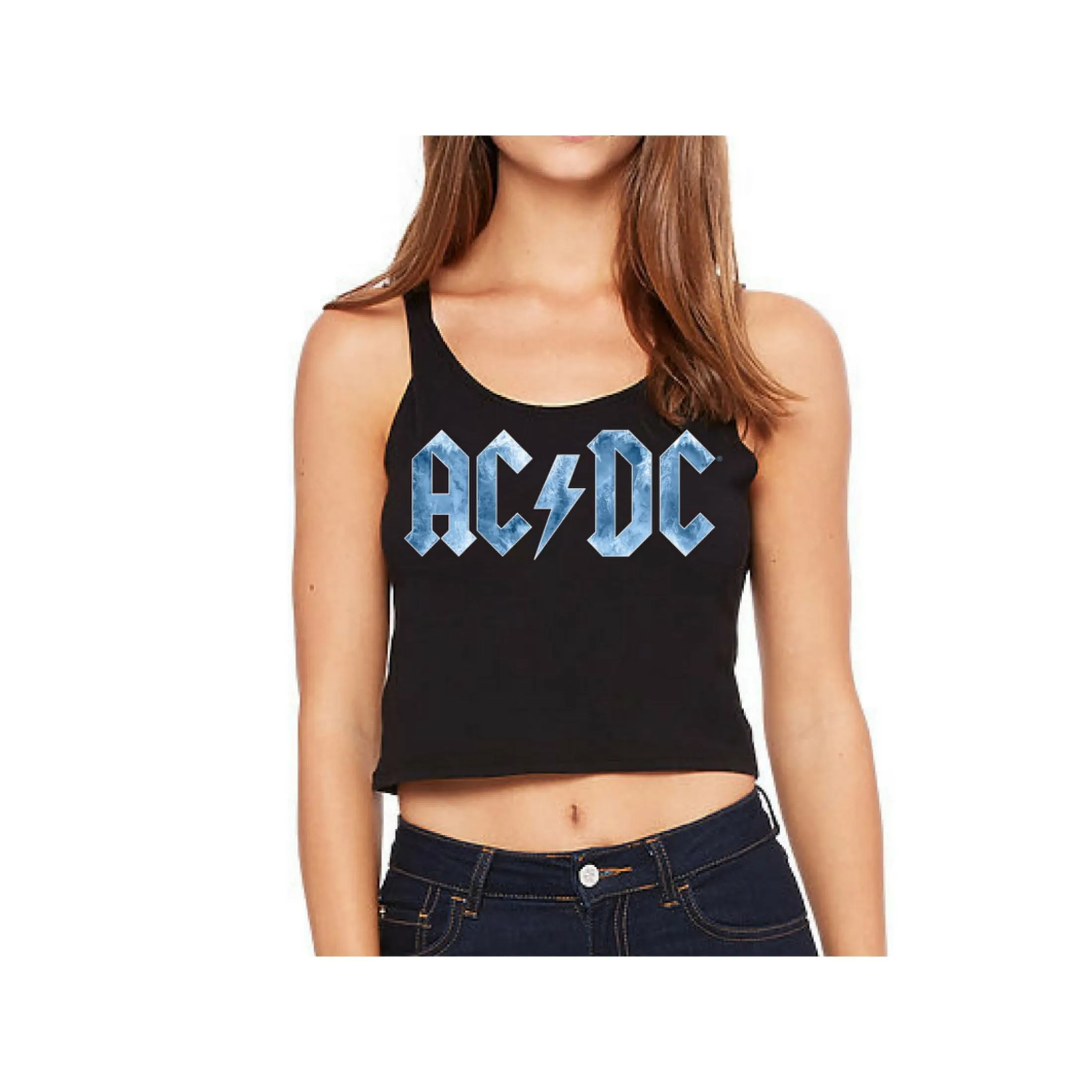 AC/DC Ice Logo Sleeveless Crop Top sold by AC/DC