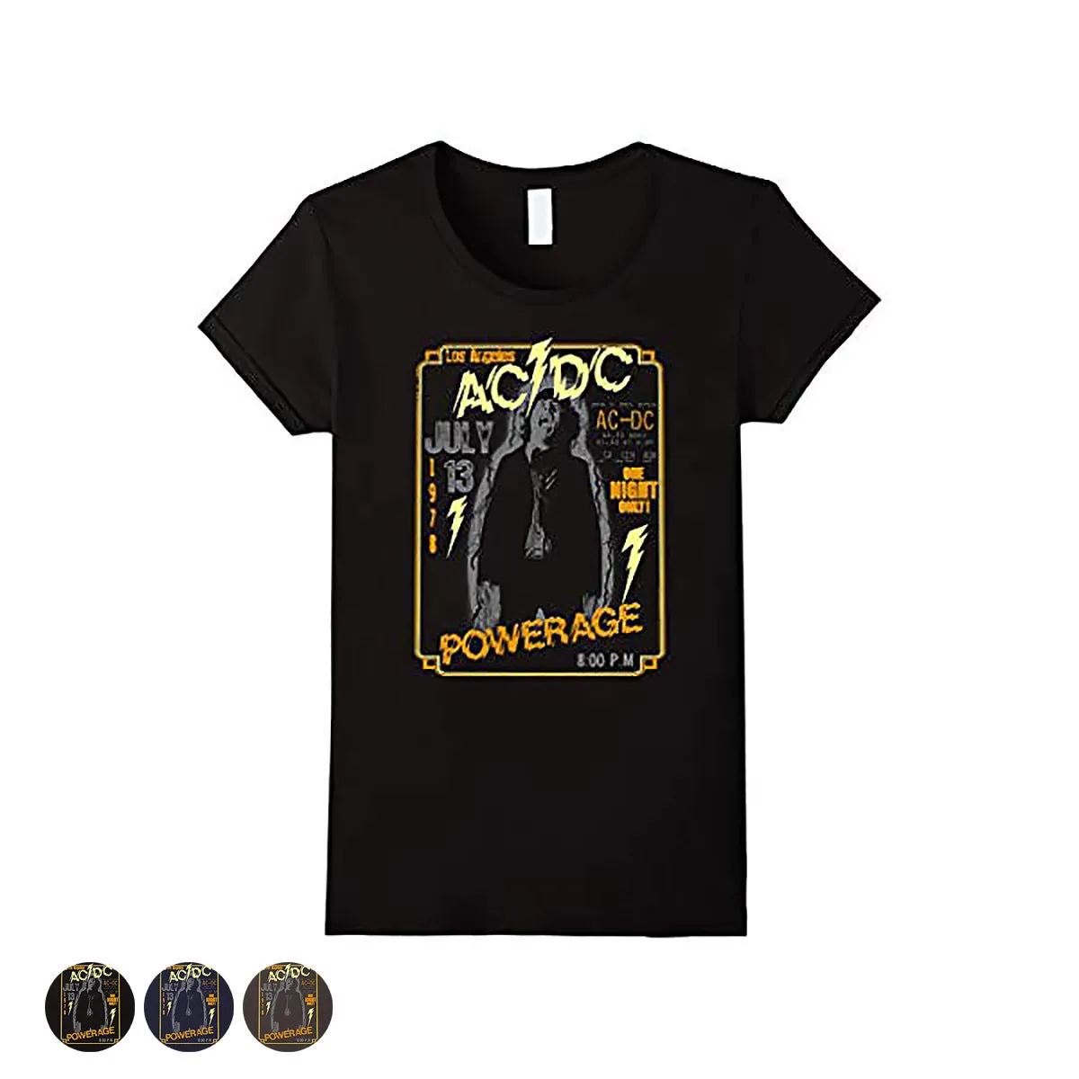 Women's One Night Only T-shirt sold by AC/DC