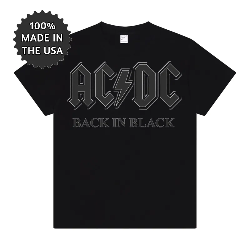 Back In Black Outline Premium Tee sold by AC/DC