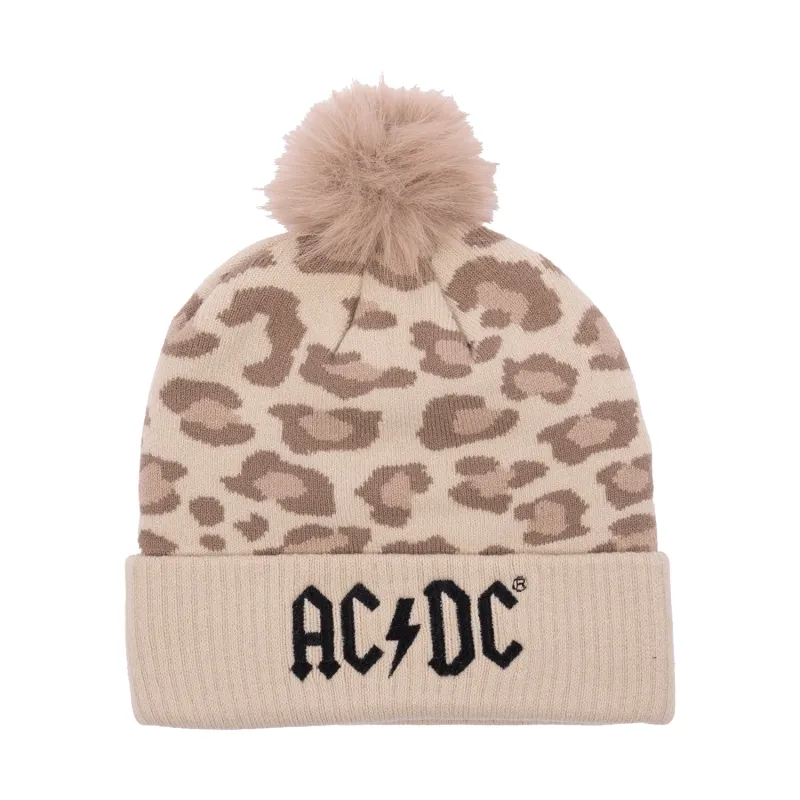 AC/DC Leopard Pom Pom Beanie sold by AC/DC