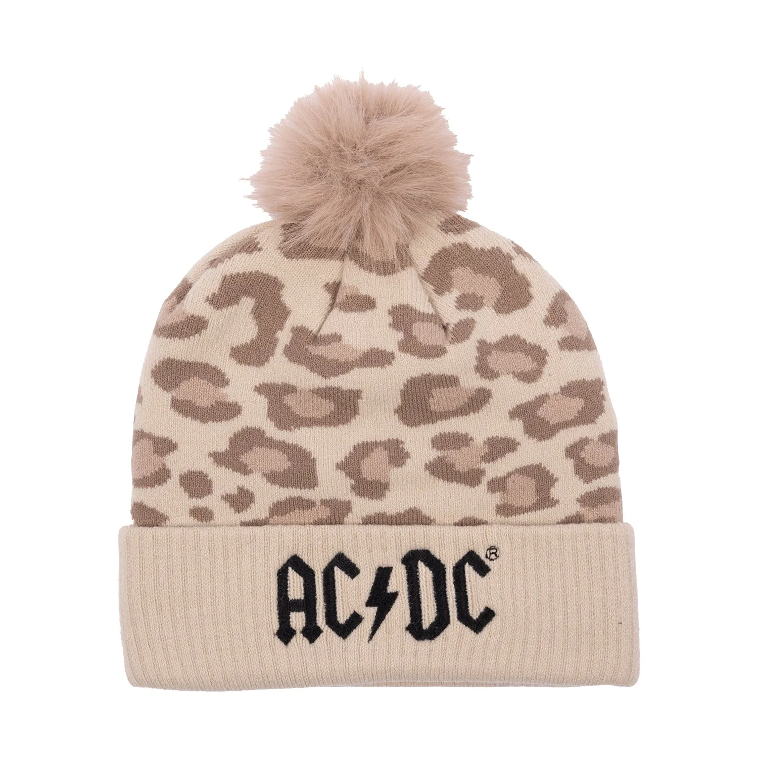 AC/DC Leopard Pom Pom Beanie sold by AC/DC