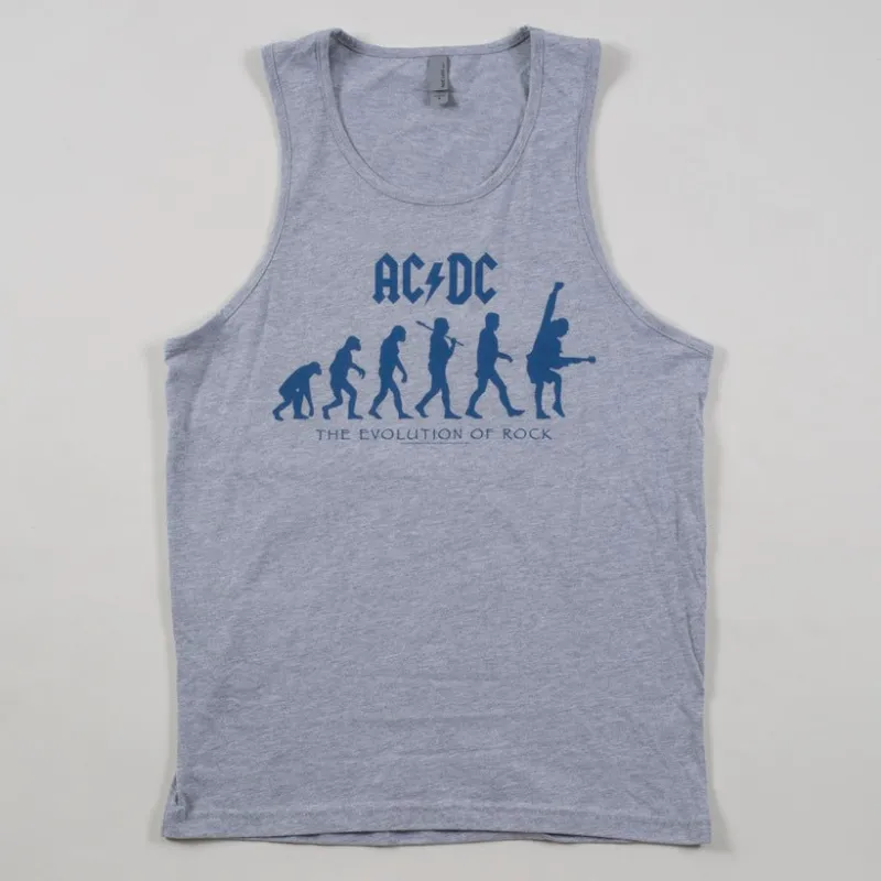 Grey Evolution Of Rock Tank Top sold by AC/DC