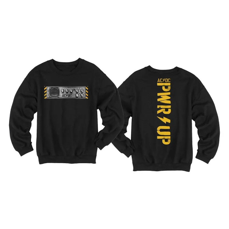 PWR UP Knobs Black Crew Neck Sweatshirt sold by AC/DC