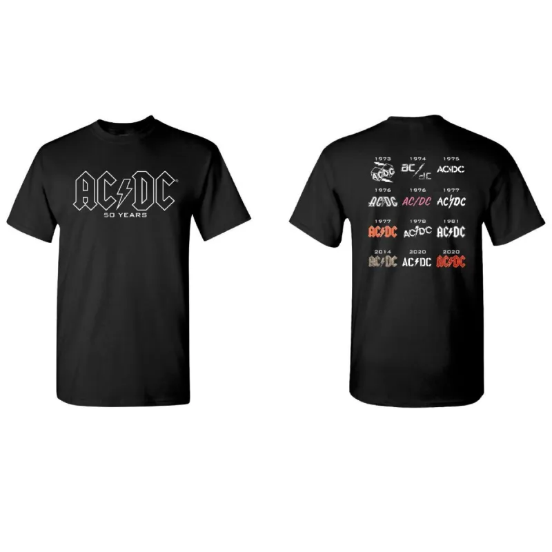 50 Years Of Logos T-Shirt sold by AC/DC