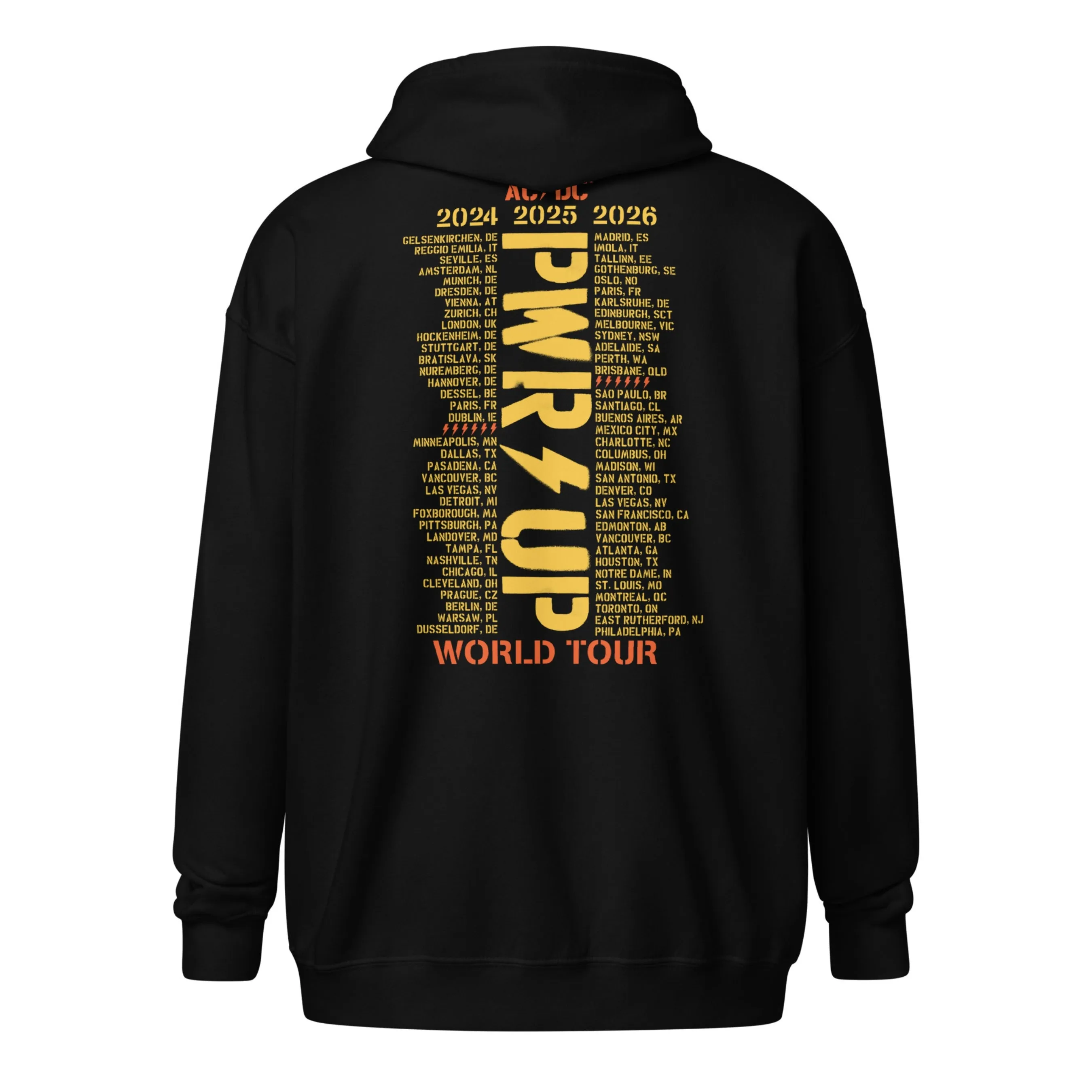 PWR UP World Tour Zip Hoodie sold by AC/DC product image thumbnail 3