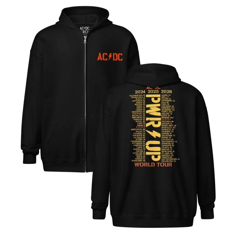 PWR UP World Tour Zip Hoodie made by AC/DC