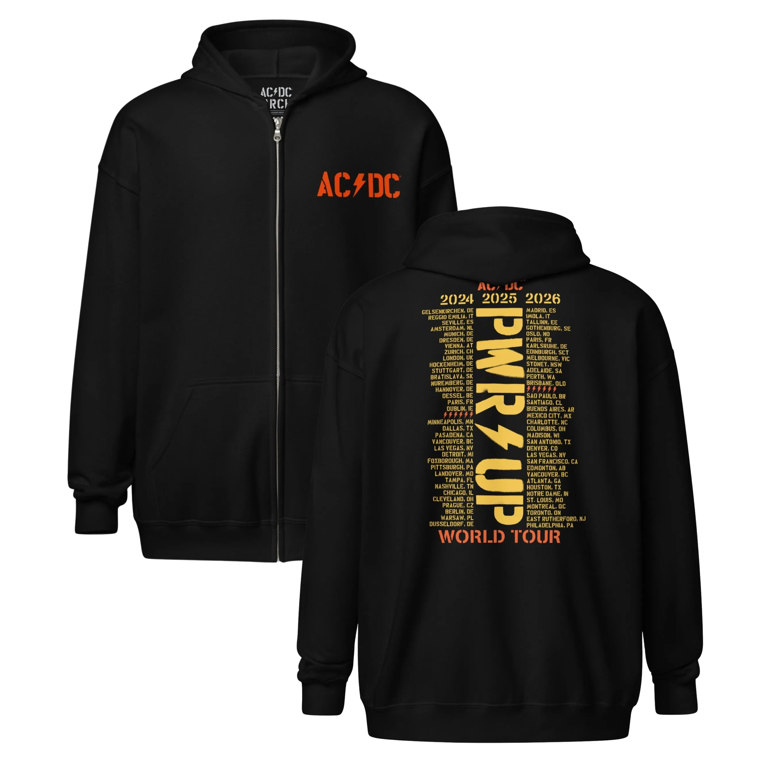 PWR UP World Tour Zip Hoodie sold by AC/DC