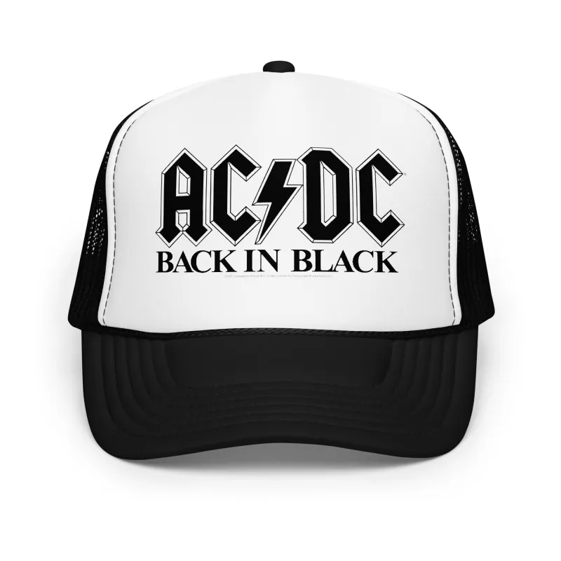 Back in Black Logo Trucker Hat made by AC/DC