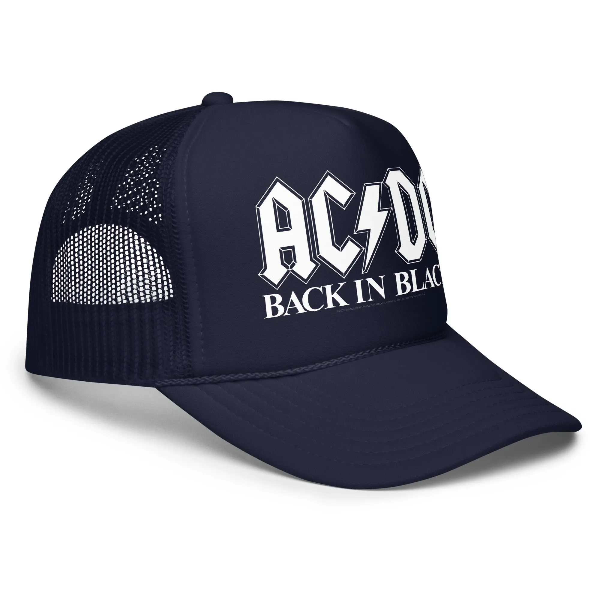 Back in Black White Logo Trucker Hat sold by AC/DC product image thumbnail 5