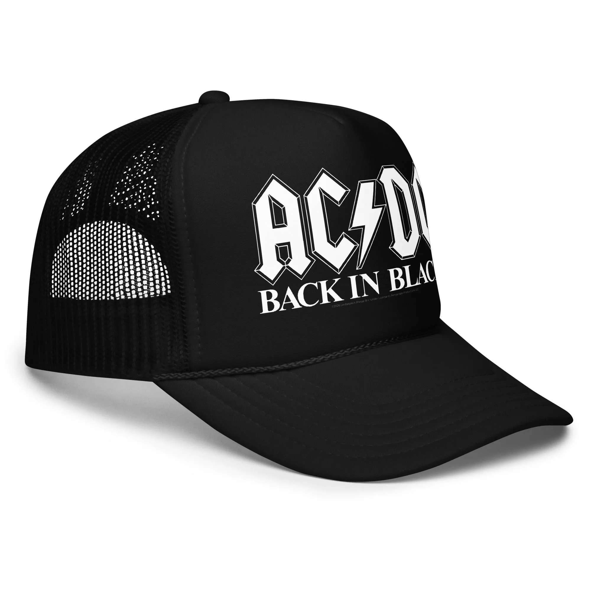 Back in Black White Logo Trucker Hat sold by AC/DC product image thumbnail 2
