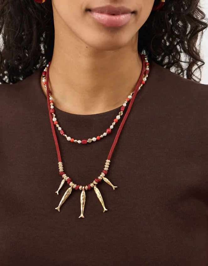 2-Pack Beaded Fish Necklaces sold by Accessorize