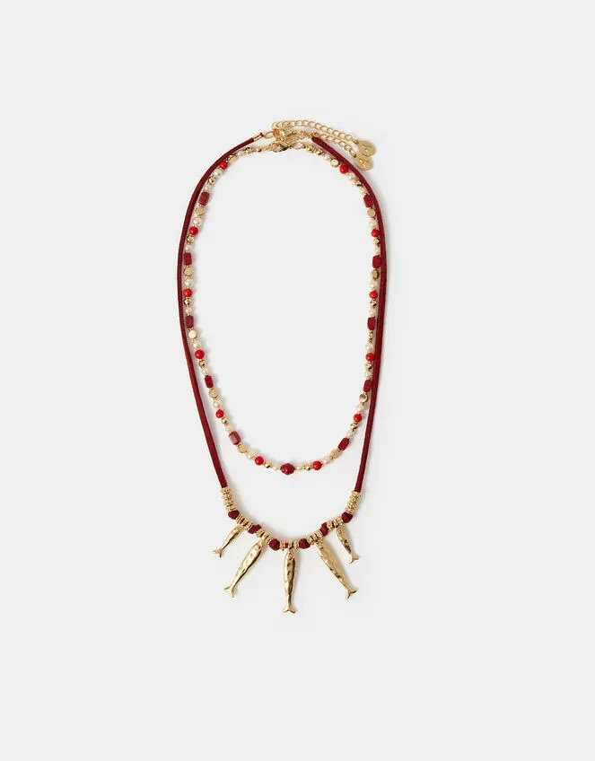 2-Pack Beaded Fish Necklaces sold by Accessorize product image thumbnail 2