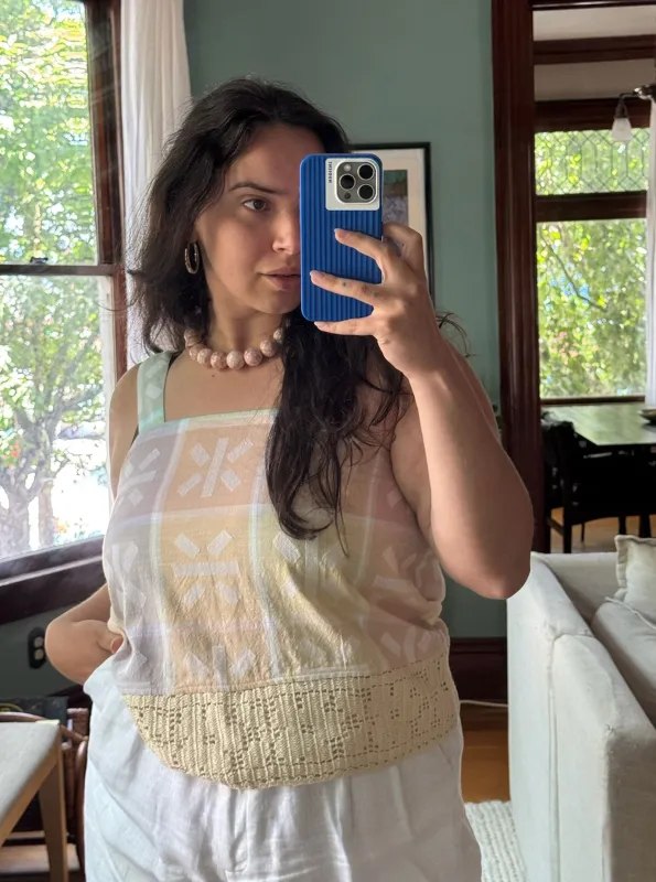 crochet colette top | spring 25 | meringue sold by Ace & Jig