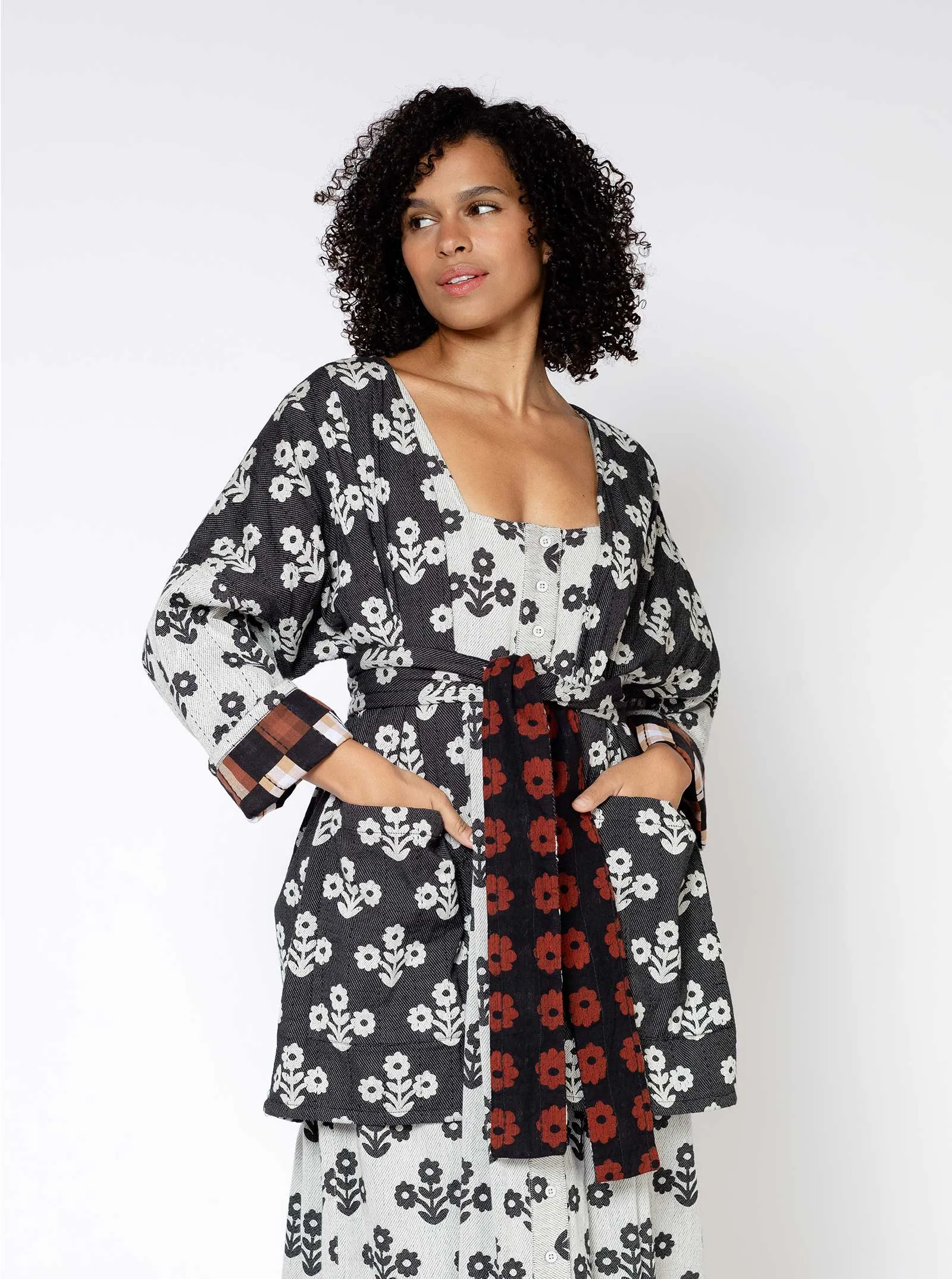 short quilted duster | pre spring 25 | gardenia sold by Ace & Jig product image thumbnail 2