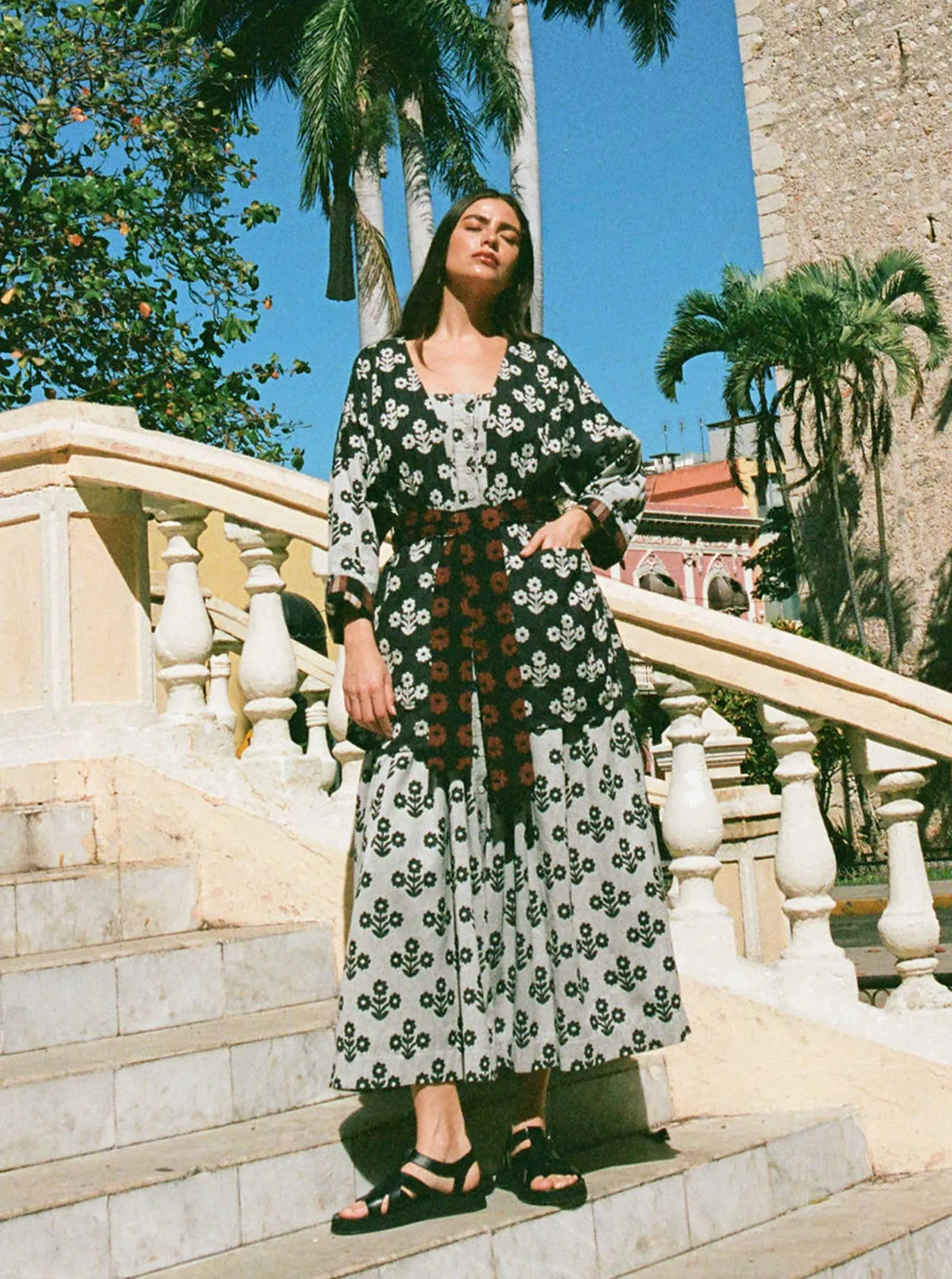 short quilted duster | pre spring 25 | gardenia sold by Ace & Jig