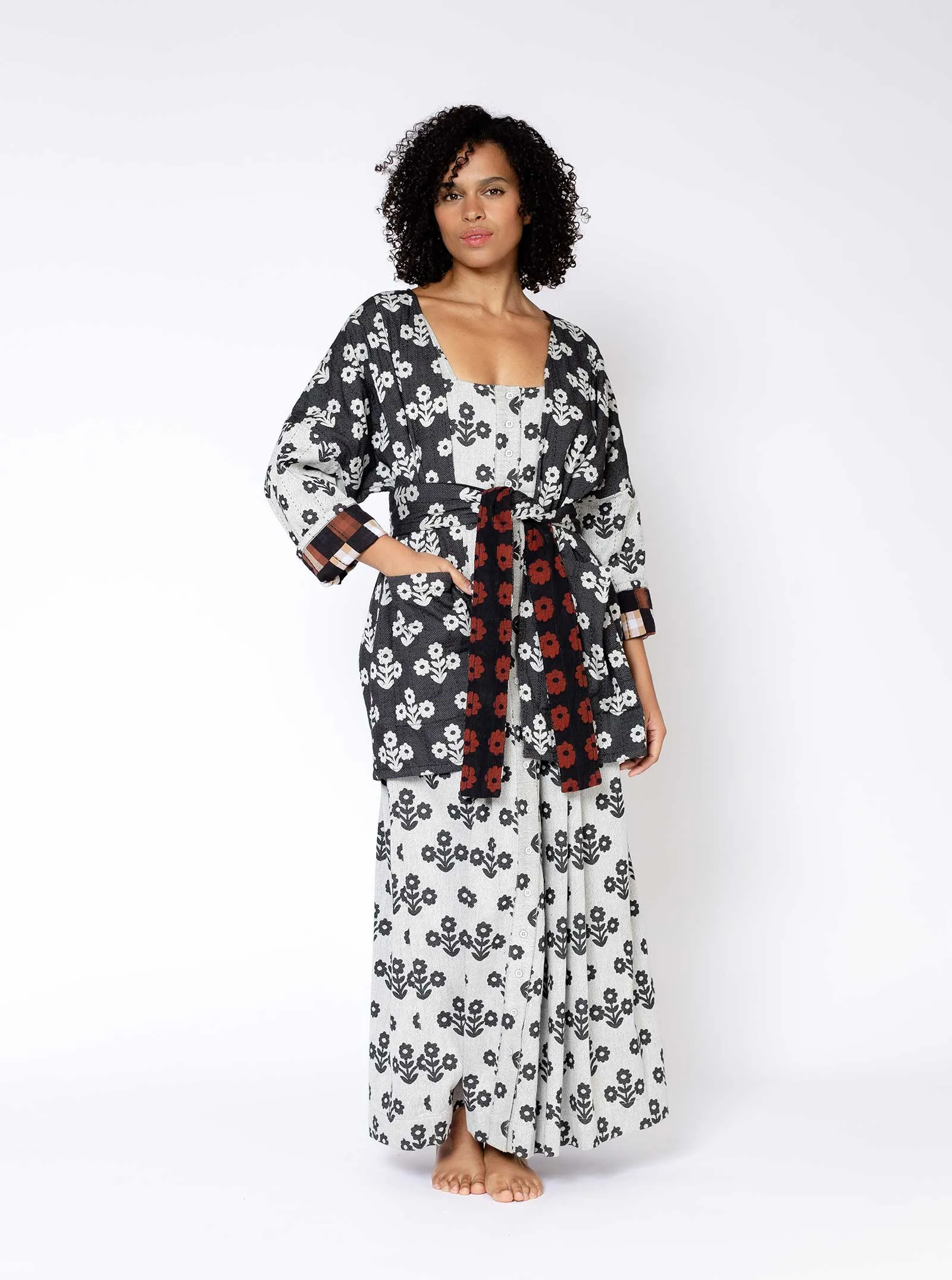 short quilted duster | pre spring 25 | gardenia sold by Ace & Jig product image thumbnail 5