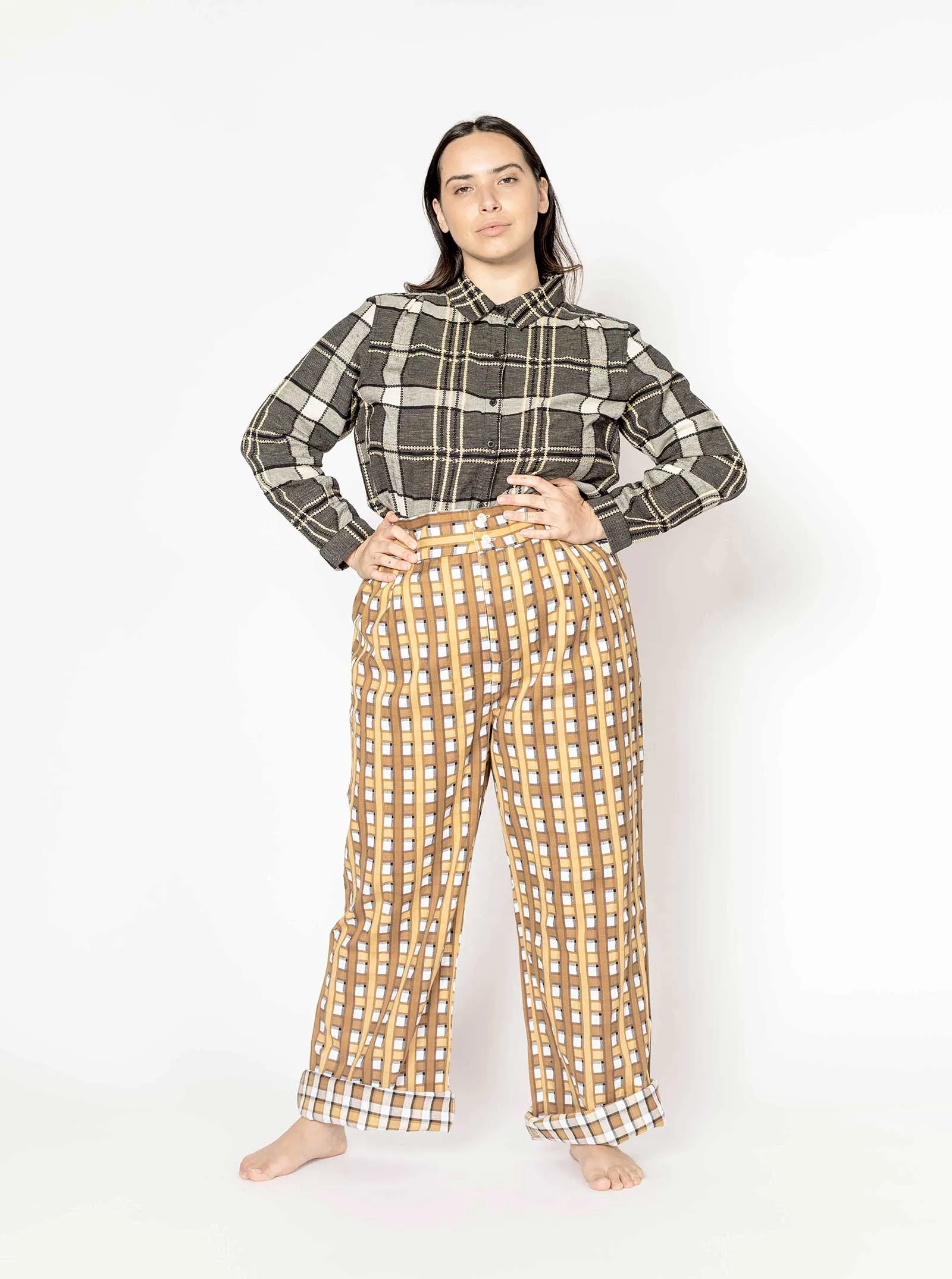 sample sale | kate trouser link | 1X & 4X sold by Ace & Jig product image thumbnail 3