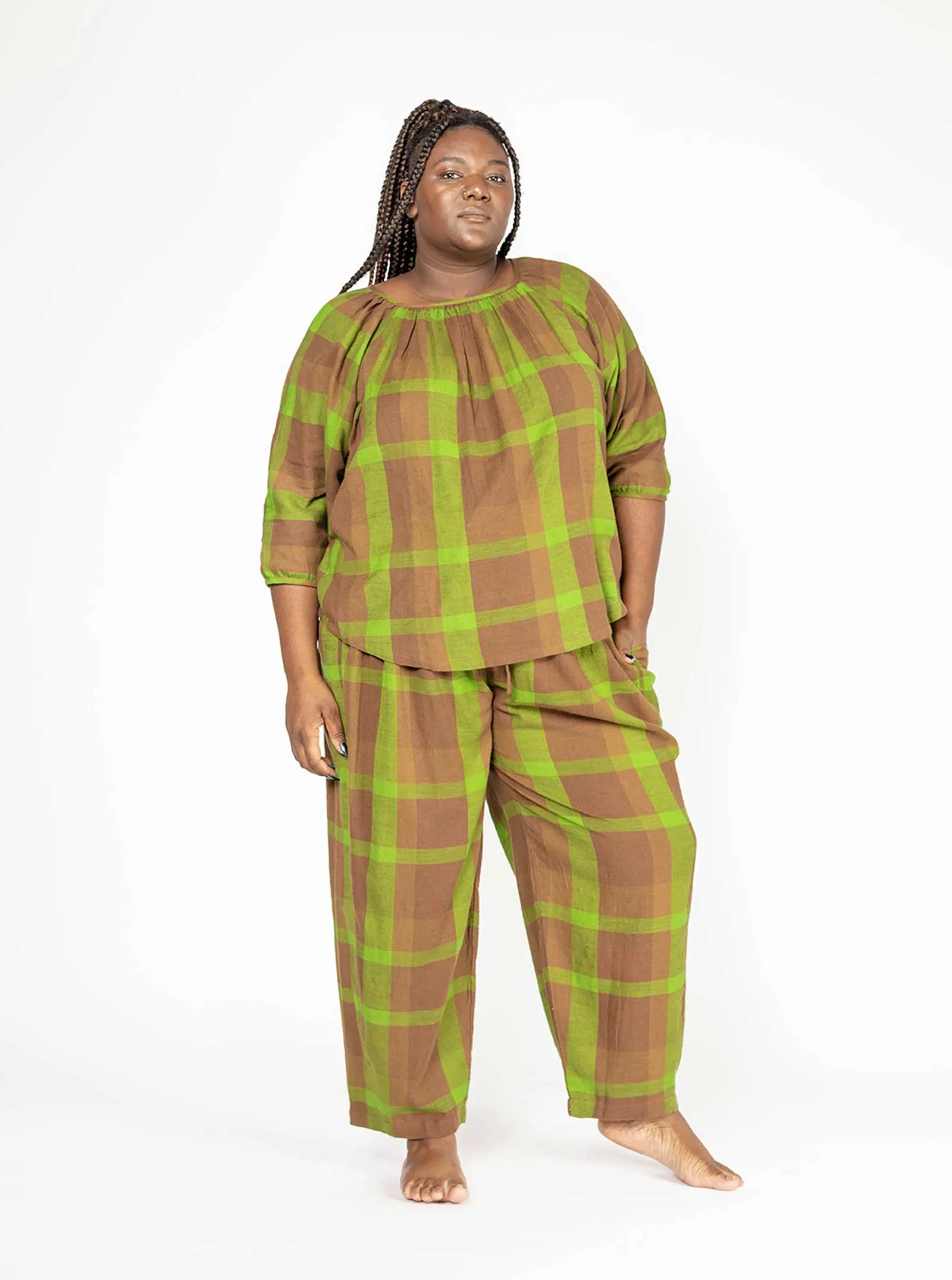 sample sale | heather top moss | XS-4X sold by Ace & Jig product image thumbnail 2