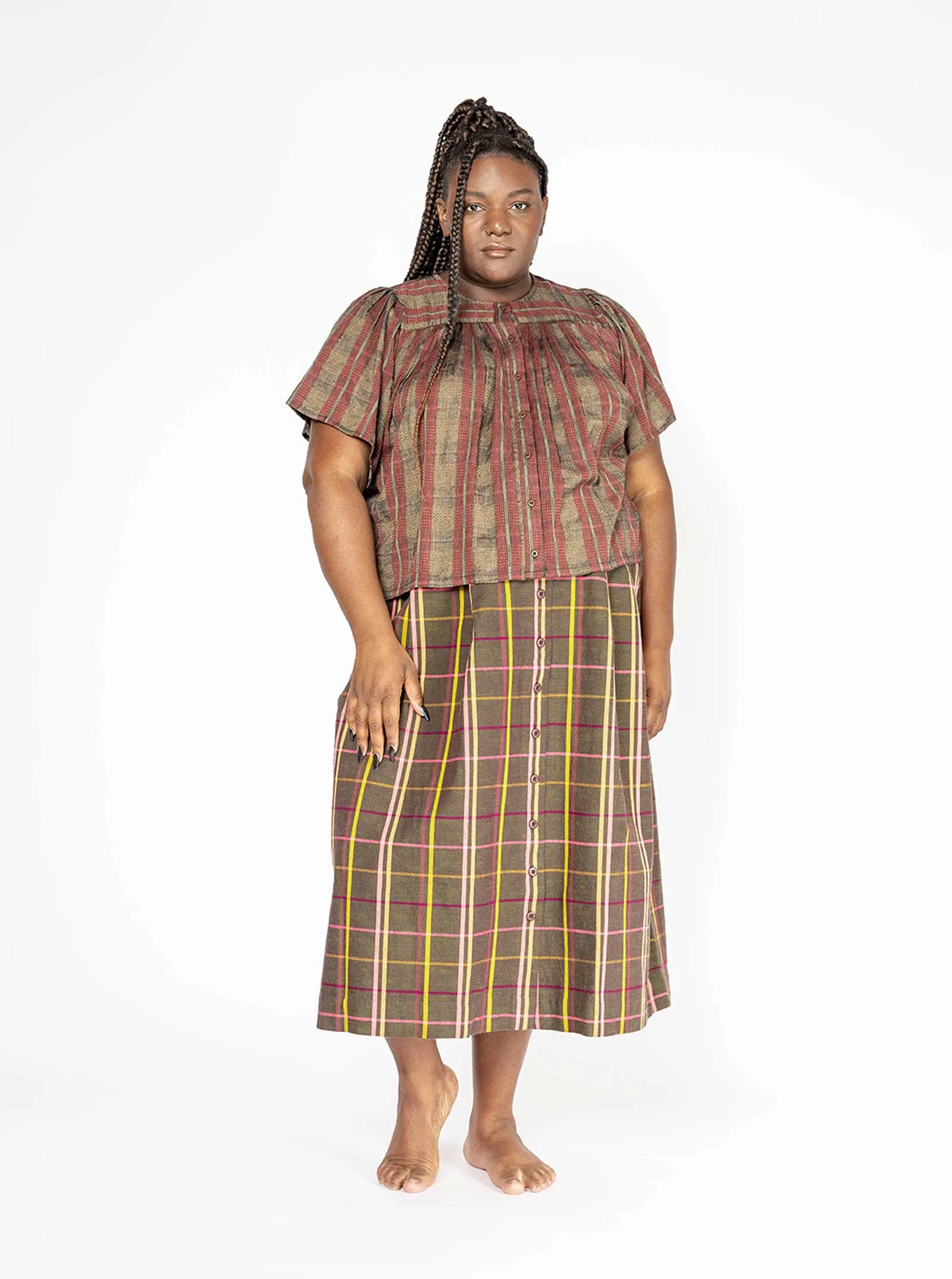 sample sale | sabina top fig | XS & 4X sold by Ace & Jig product image thumbnail 3