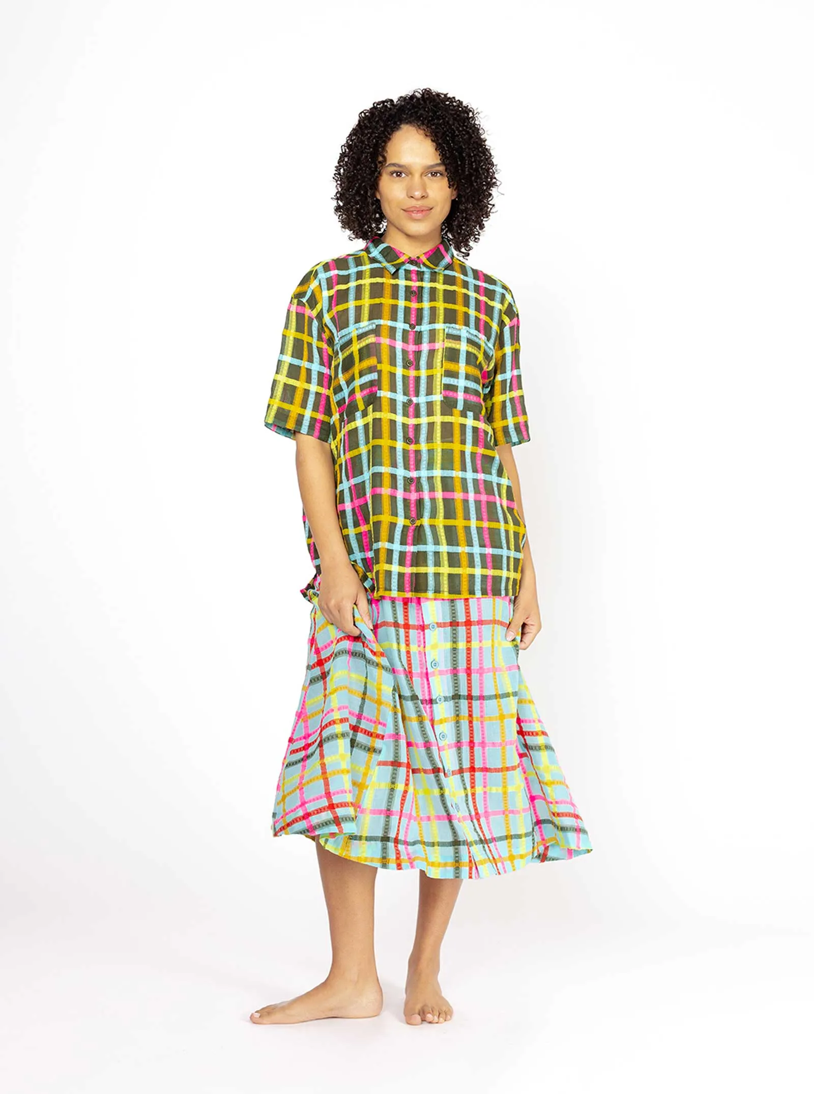 sample sale | rory shirt juniper | S sold by Ace & Jig product image thumbnail 2